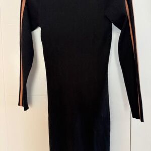 Elie Tahari Ribbed Midi sweater dress - Black - Size L